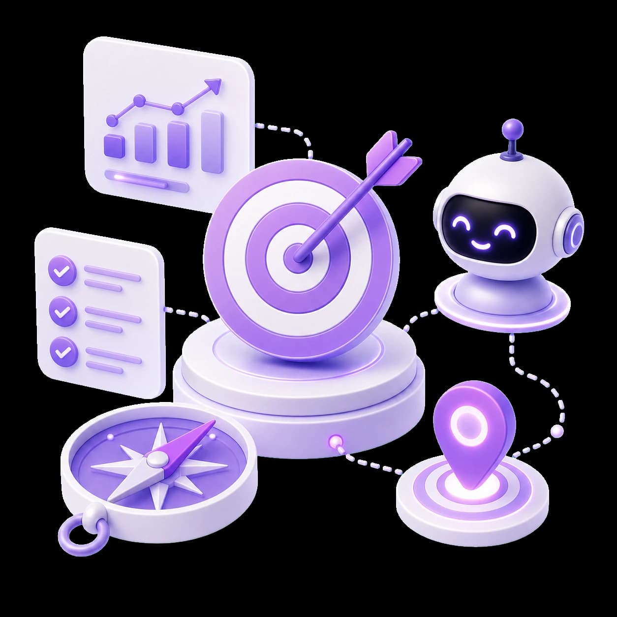 Violet objective target and strategy modules