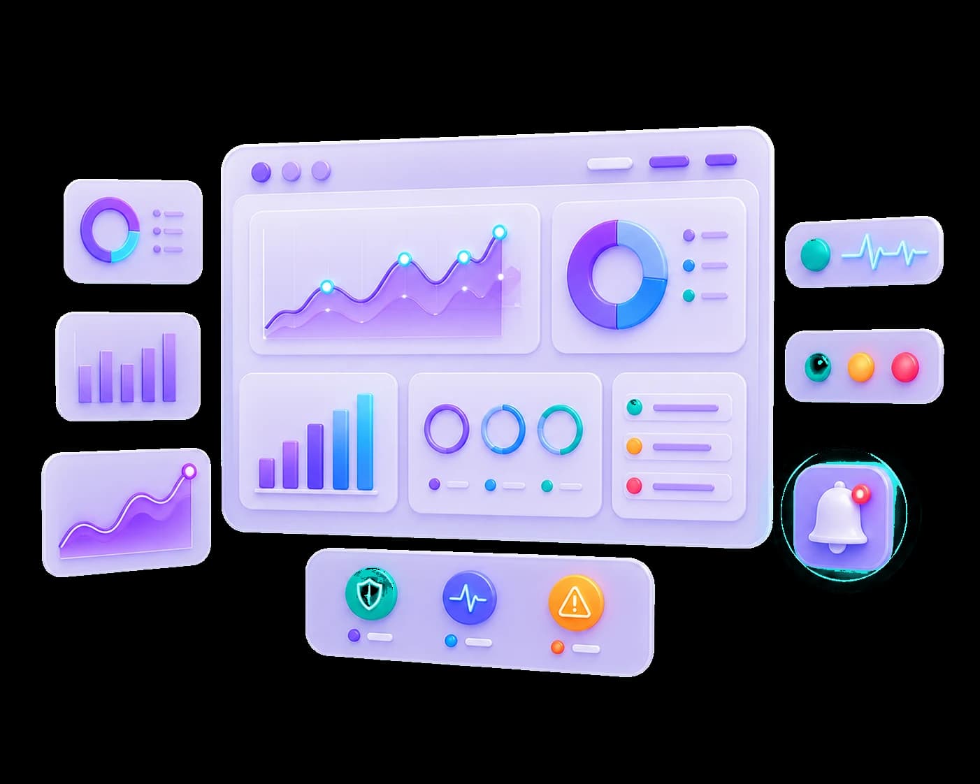 Real-time dashboard console with live widgets