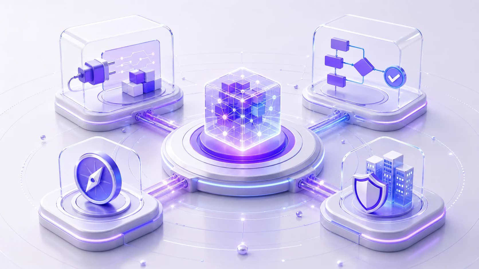 Four connected partner opportunity tracks around an AI platform hub